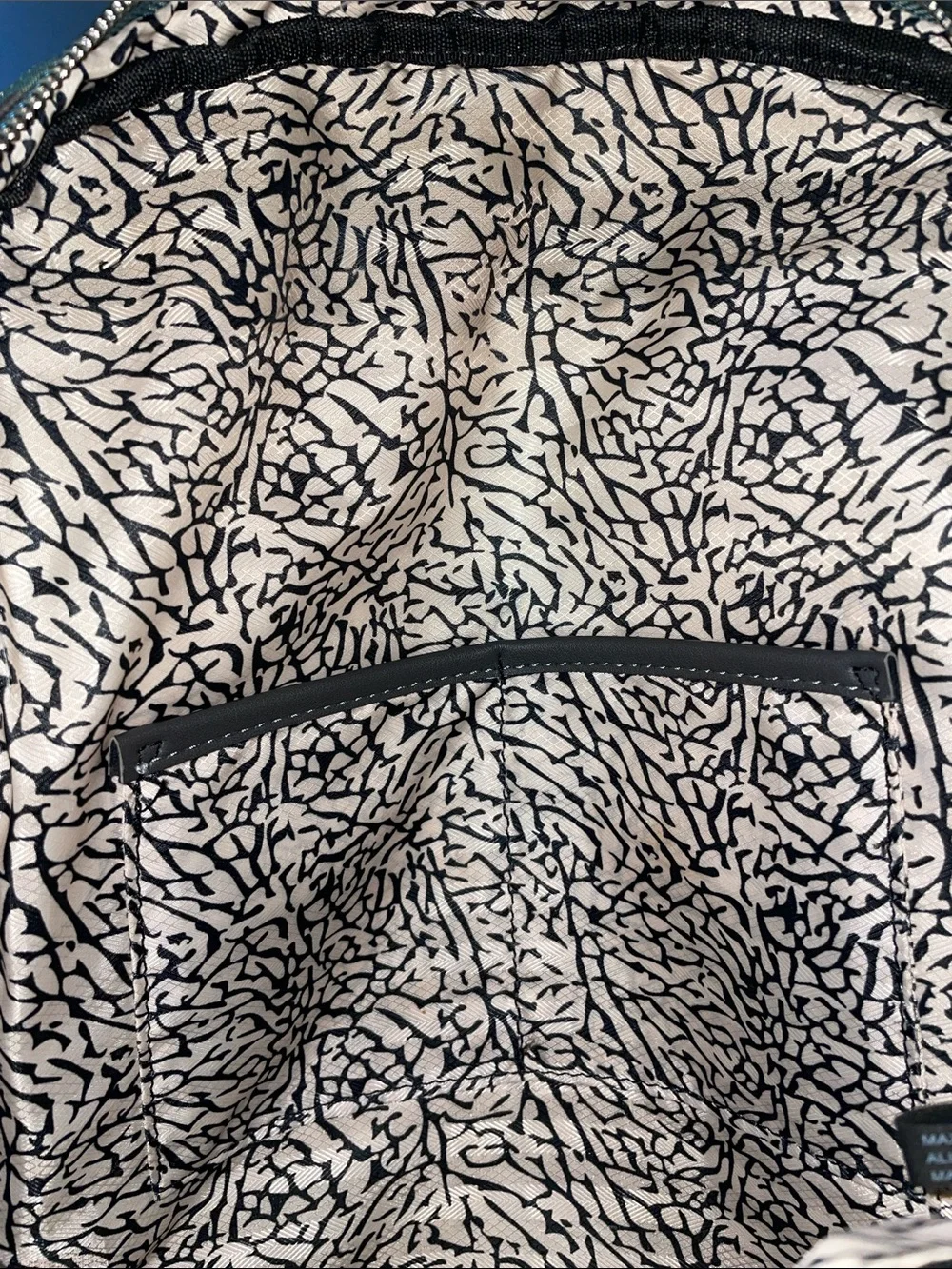 Max Studio Quilted Camouflage Backpack Tote in Green and Brown